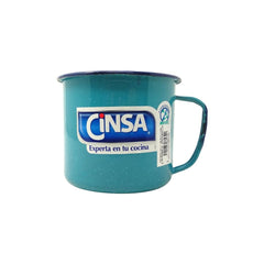 Vaso recto de peltre azul turquesa Cuervo #12