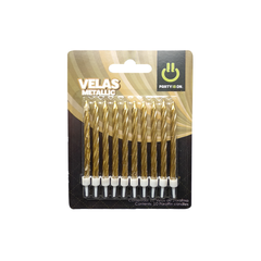 Velas Metálicas Party Is On 10 Pzas