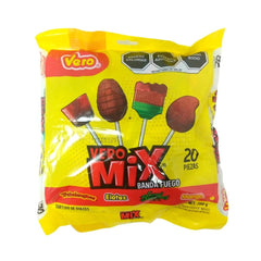 Surtido de Paletas Vero Mix Banda Fuego - 20 piezas