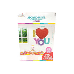 Adorno móvil "I ❤️ you"