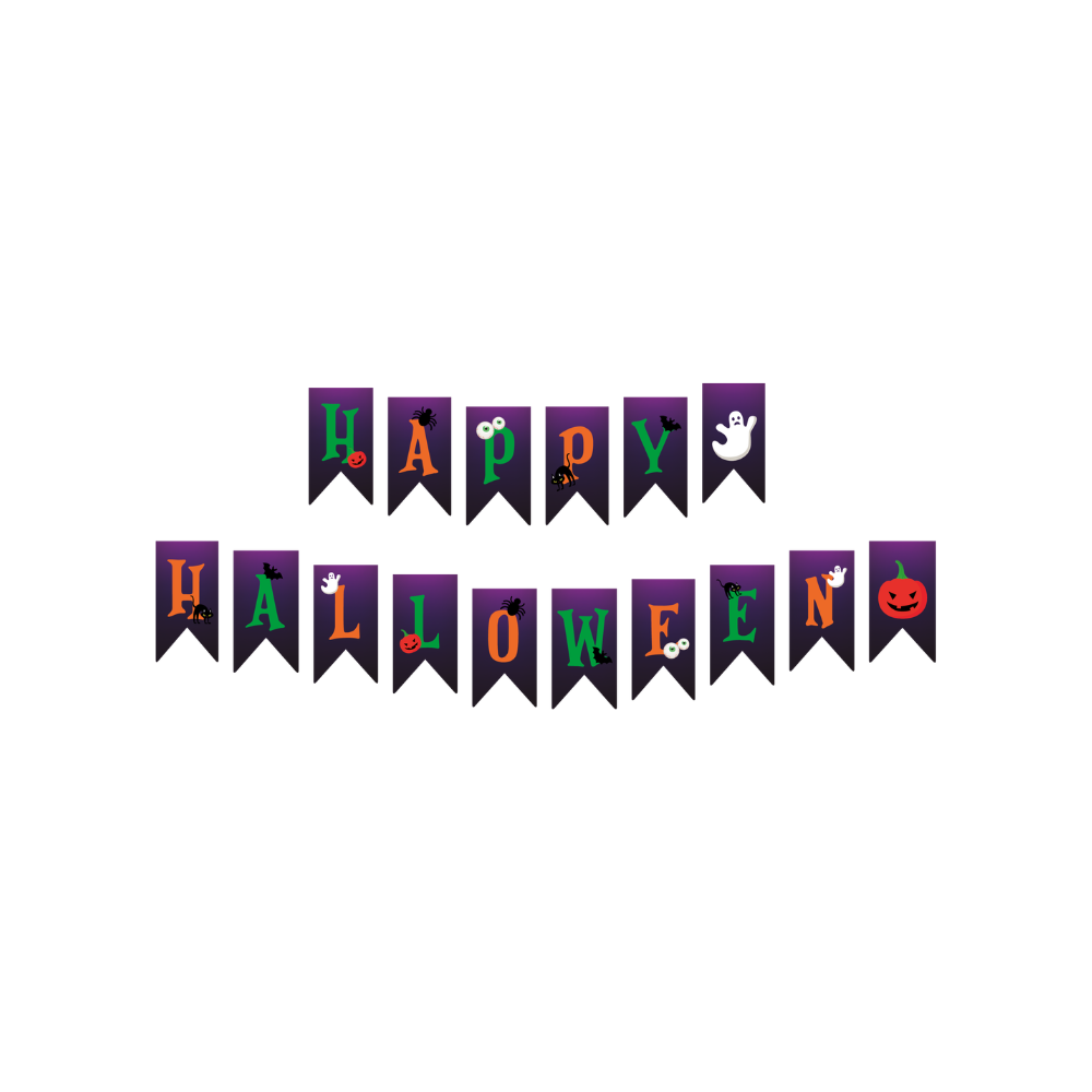 Banner banderín Happy Halloween