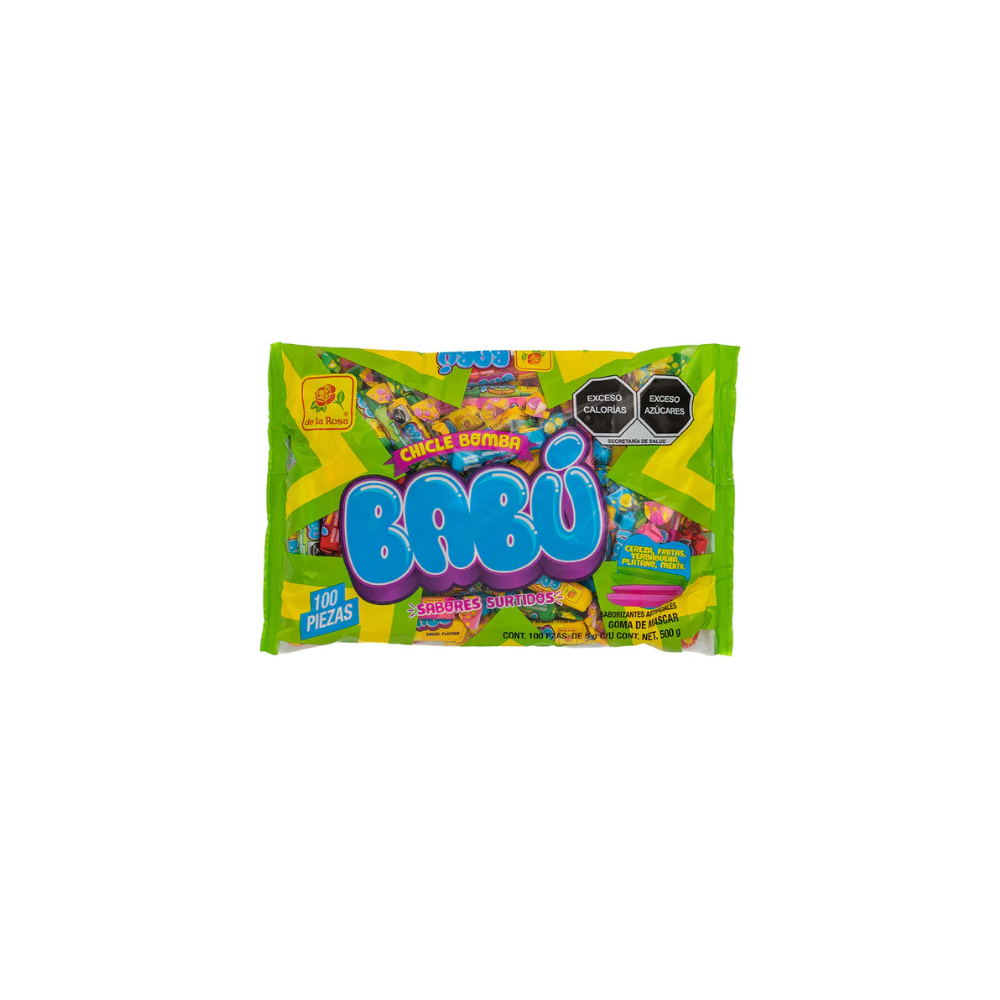Babu Goma de Mascar - De La Rosa - 100 piezas