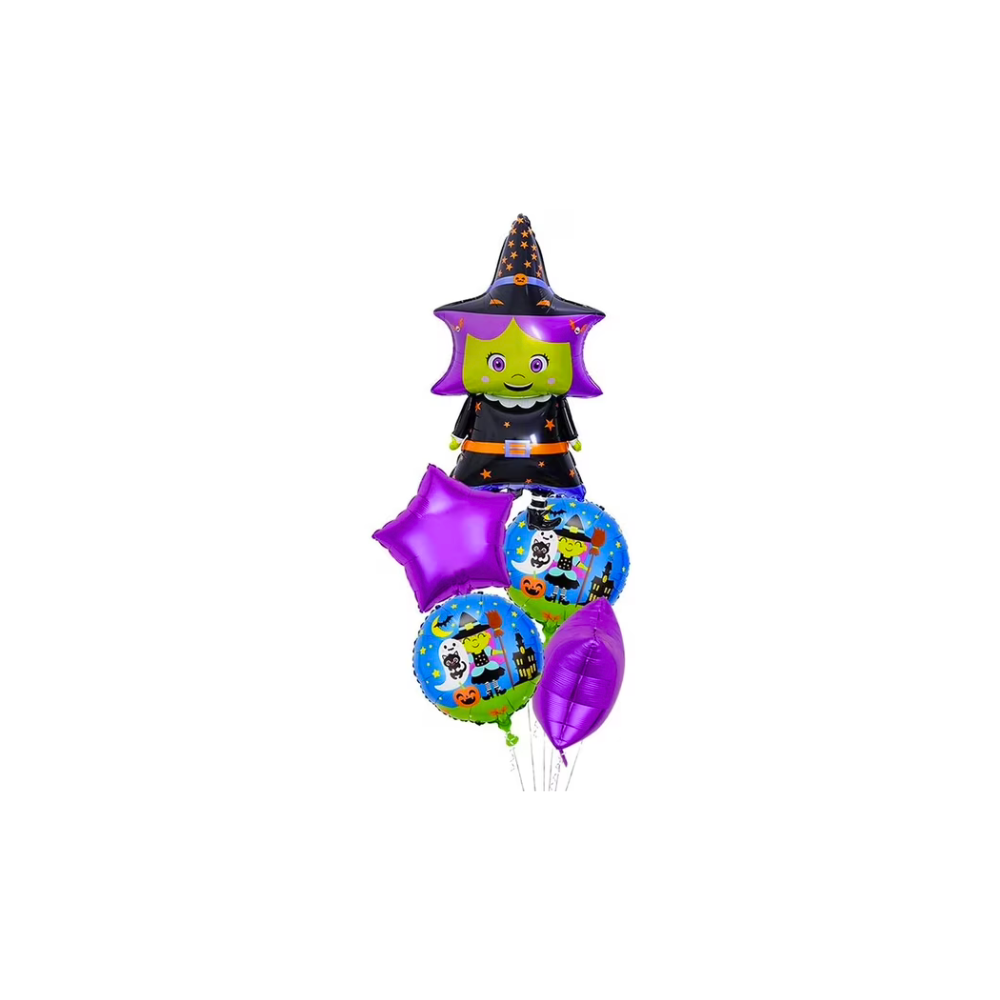 Set De Globos Halloween Bruja