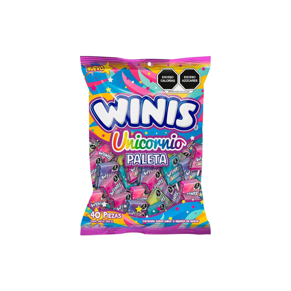 Paleta Unicornio - Winis - 40 piezas