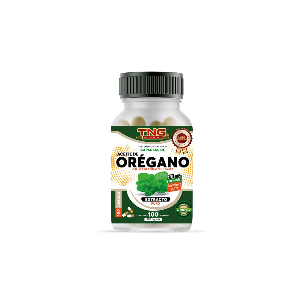 Cápsulas de Orégano C/100 pz TNG