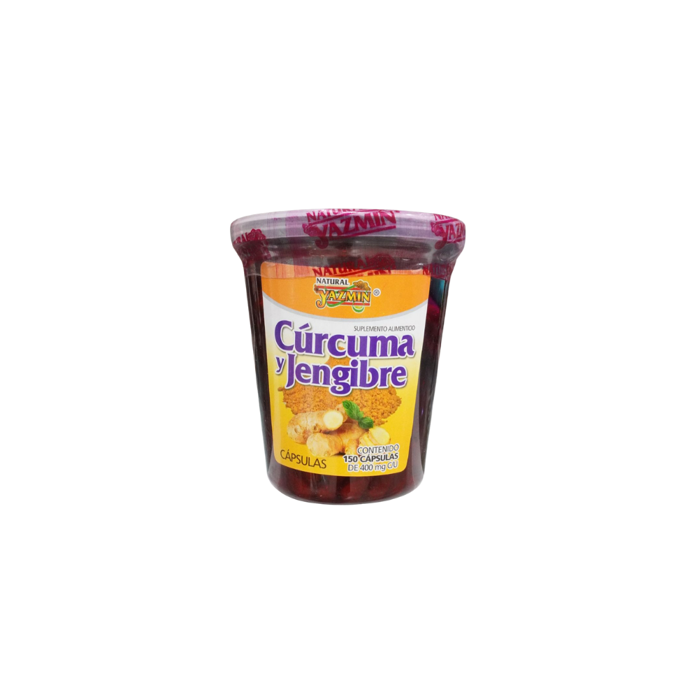 Cúrcuma y Jengibre C/150 Cápsulas Yazmín