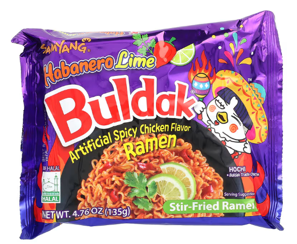 Ramen Coreano Picante  Hot Chicken Habanero y Limón 140 G Samyang