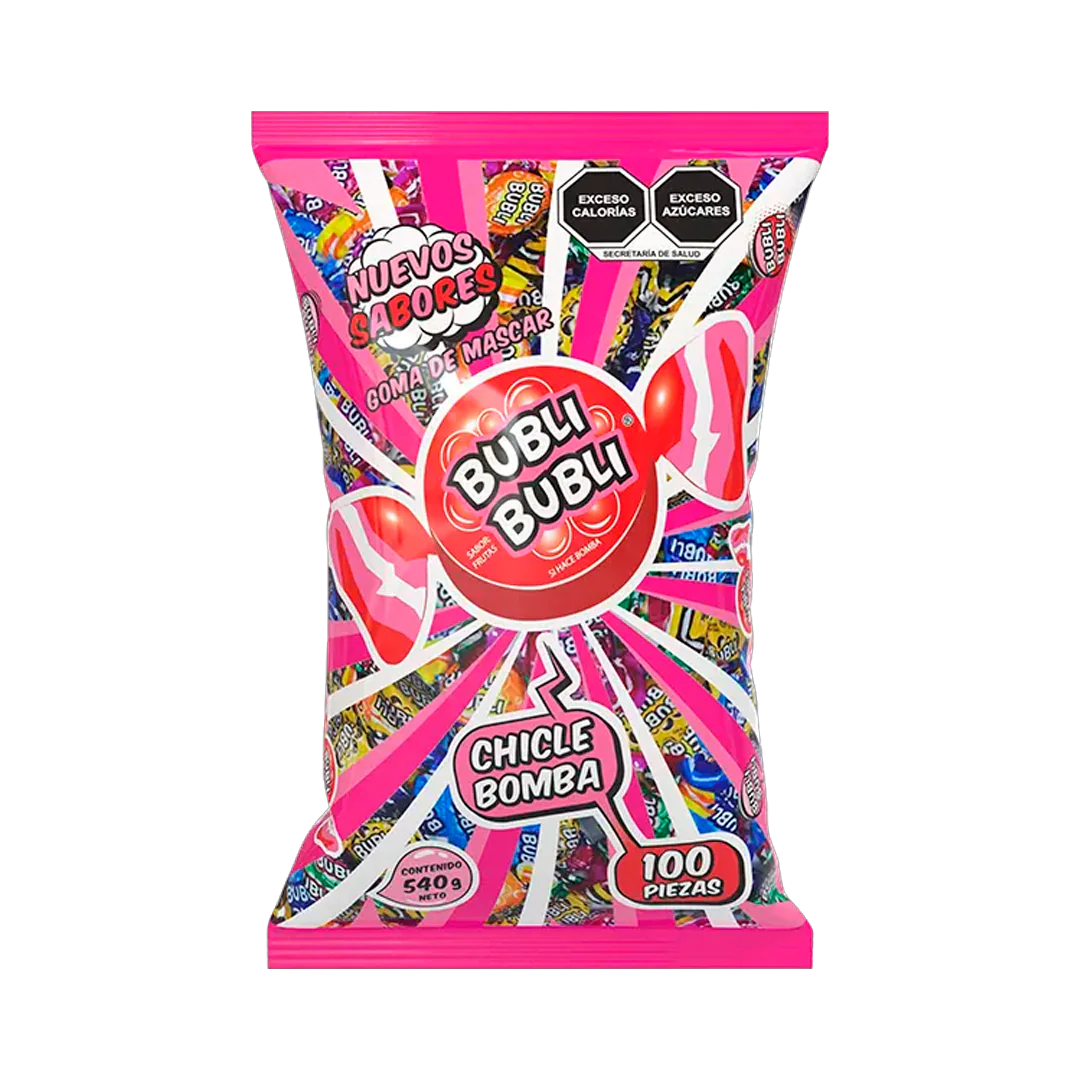 Chicle Bubli Bubli - Dulces Gómez - 100 piezas
