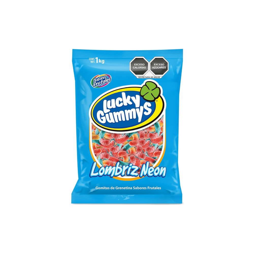 Lombriz Neón - Lucky Gummys - 1 kg