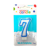 Birthday Candle Vela Glitter Azul - Amscan