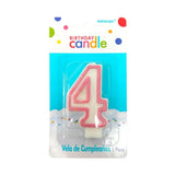 Birthday Candle Vela Glitter Rosa - Amscan