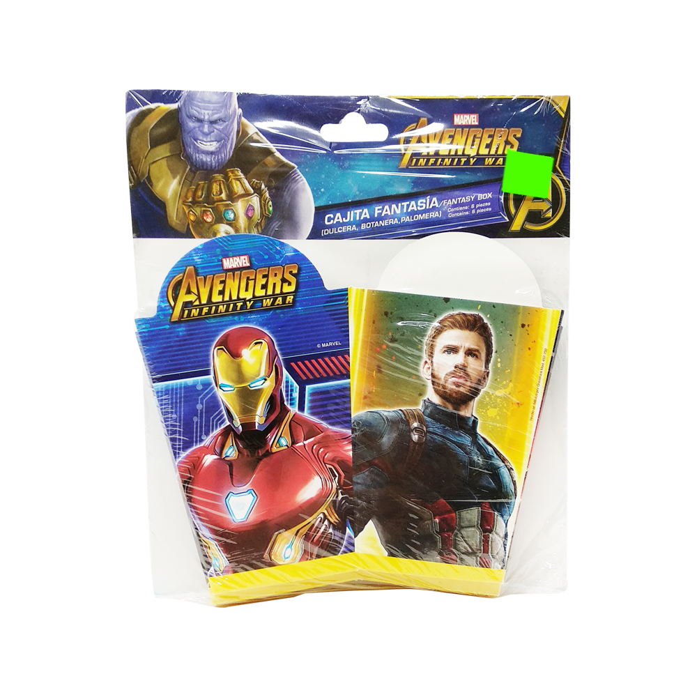 Avengers Infinity War Cajita Fantasía - 6 piezas