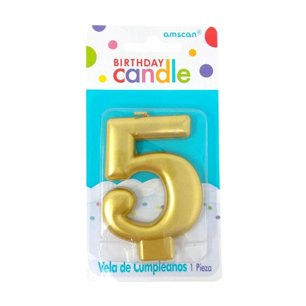 Birthday Candle Vela Dorada - Amscan
