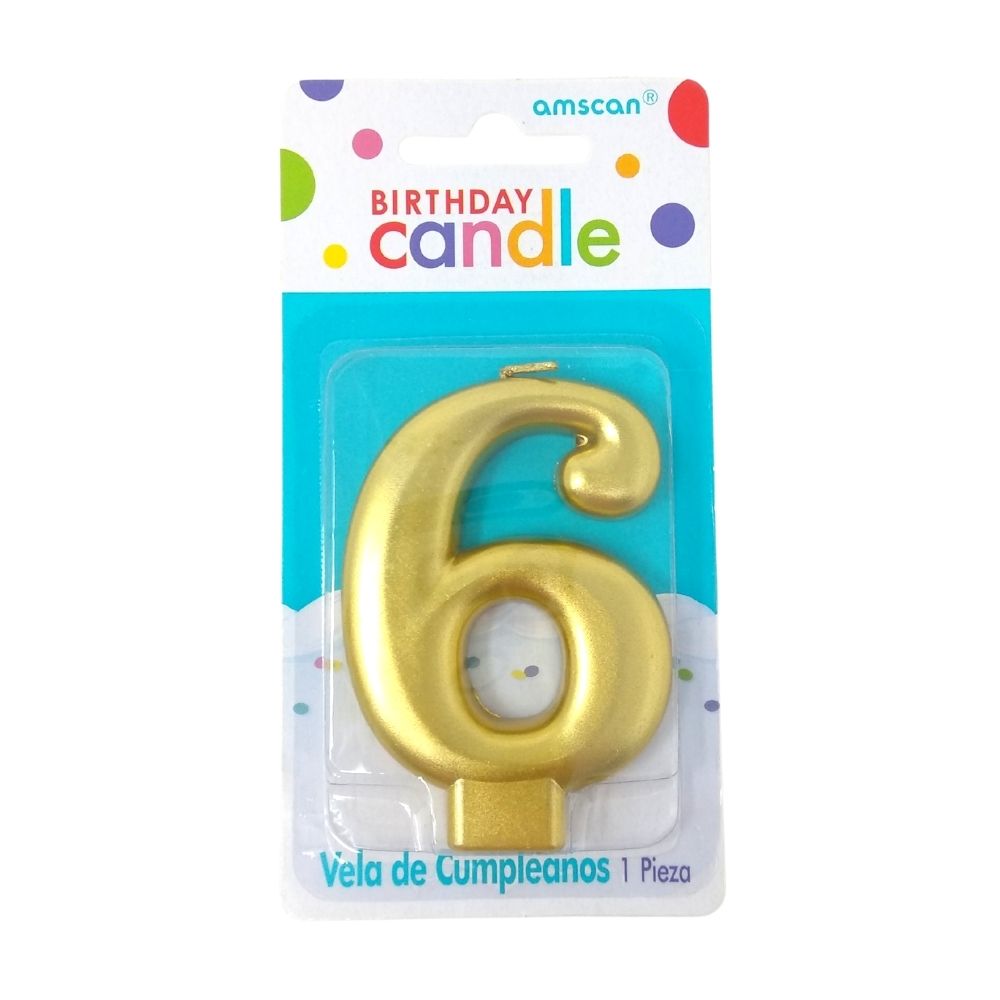 Birthday Candle Vela Dorada - Amscan