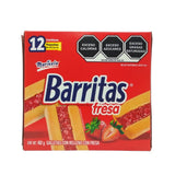 Barritas de Fresa - Marinela - 12 piezas