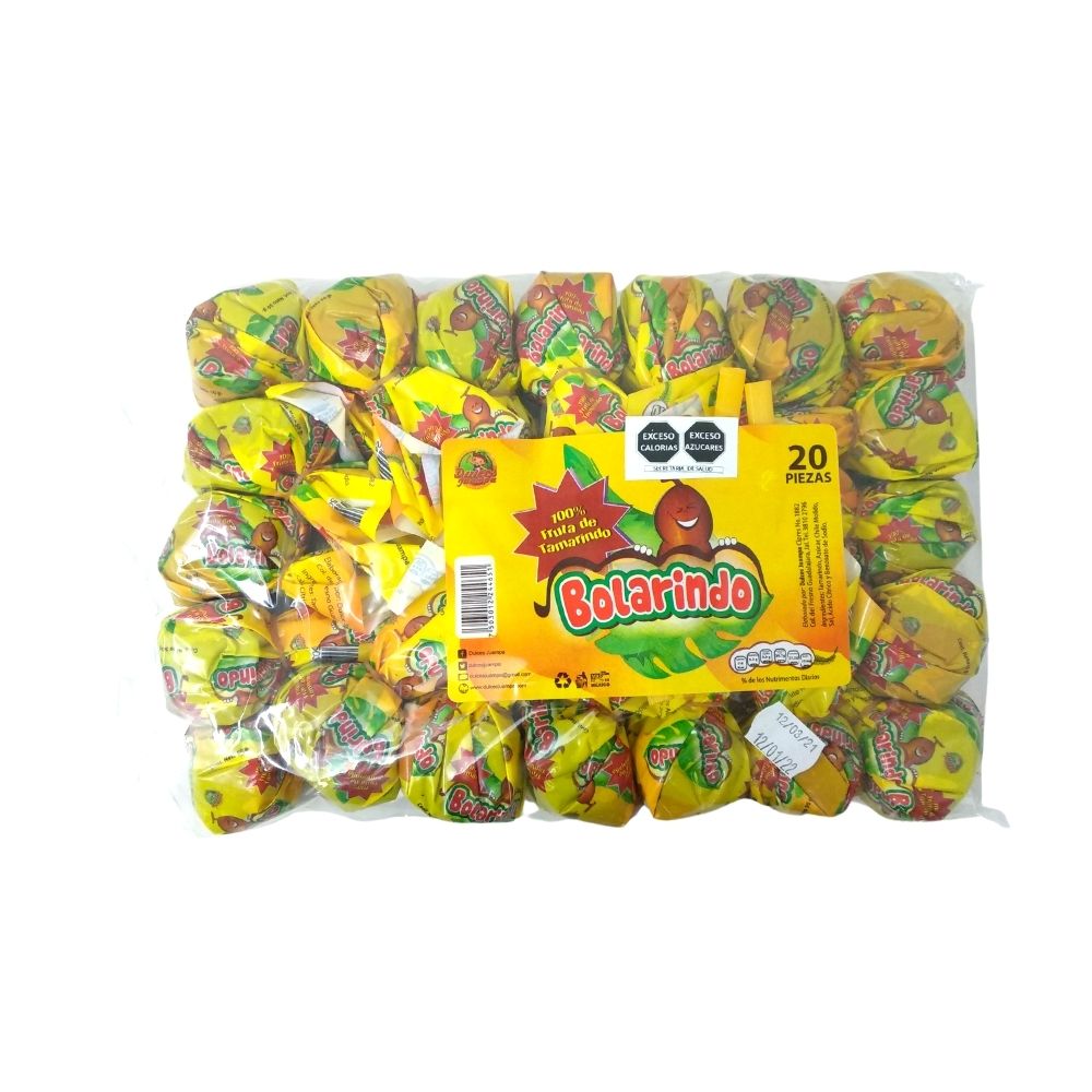 Bolarindo de Tamarindo - Dulces Juampa - 20 piezas