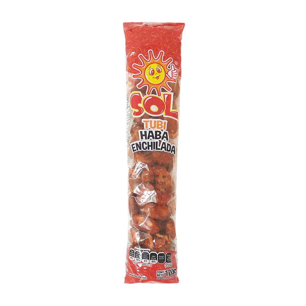 Tubi Haba Enchilada - Botanas Sol - 120  g