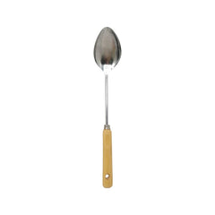 Cuchara de acero con mango de madera