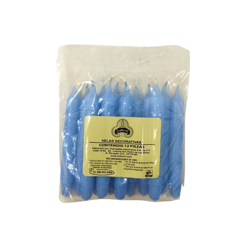 Velas Decorativas - Colorim - 12 Piezas