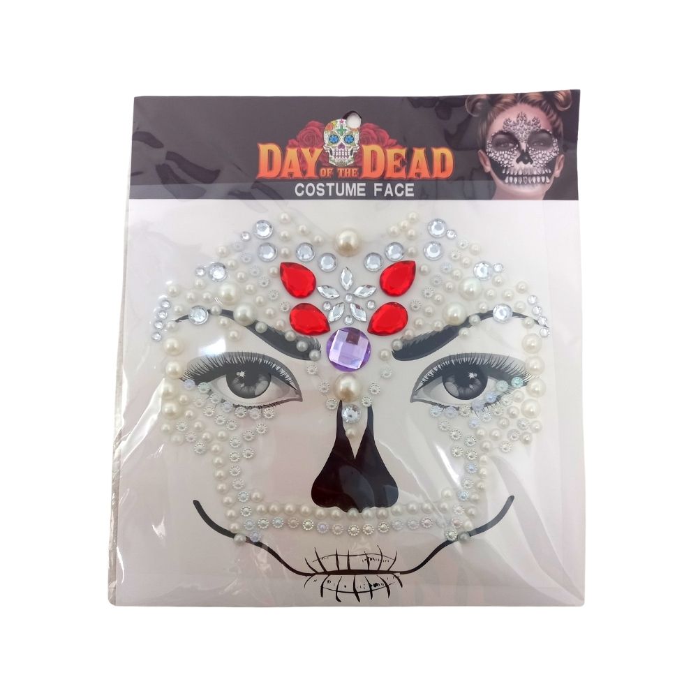 Calavera Diamante Grande para Cara - VM Fiesta