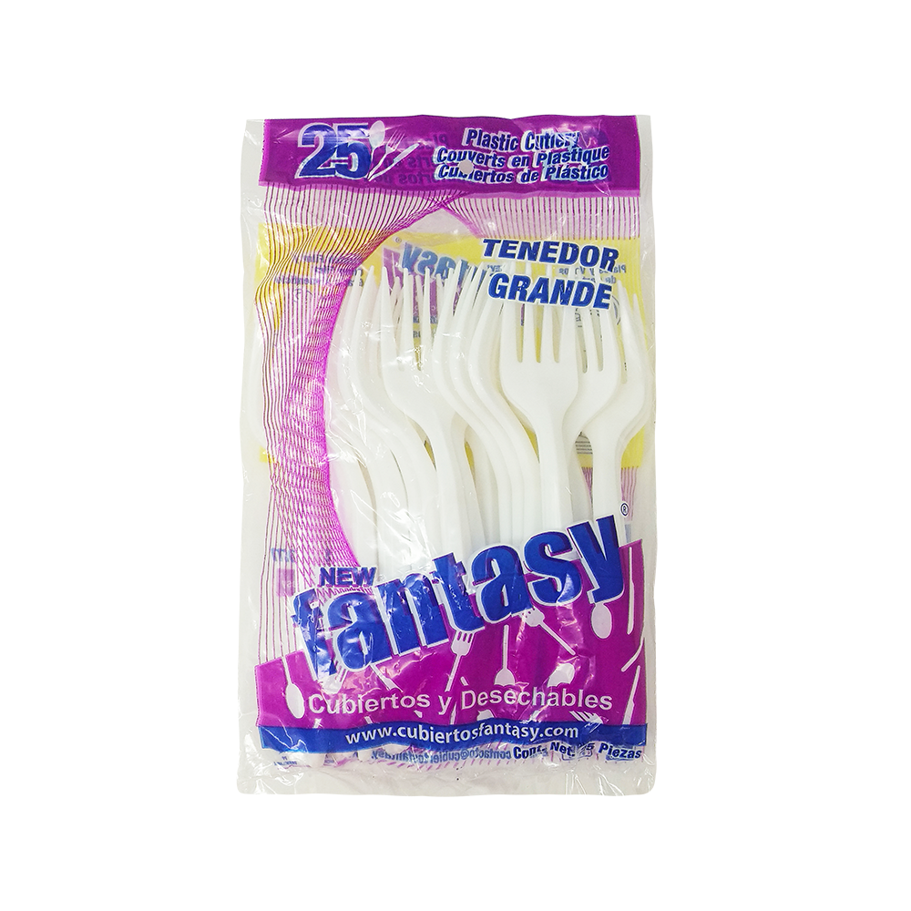 Tenedores Grandes - New Fantasy - 25 Pzas