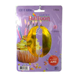 Globo de Número #14 dorado - Lucky Balloon