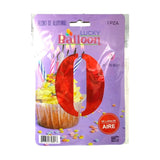 Globos de Número #14  rojos  - Lucky Balloon
