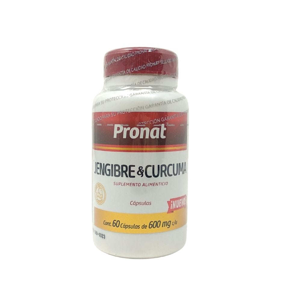 Jengibre y cúrcuma - Pronat - 60 cápsulas