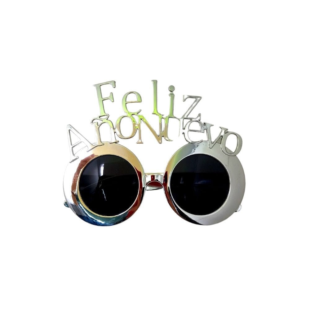 Lente Metálico Feliz Año Nuevo