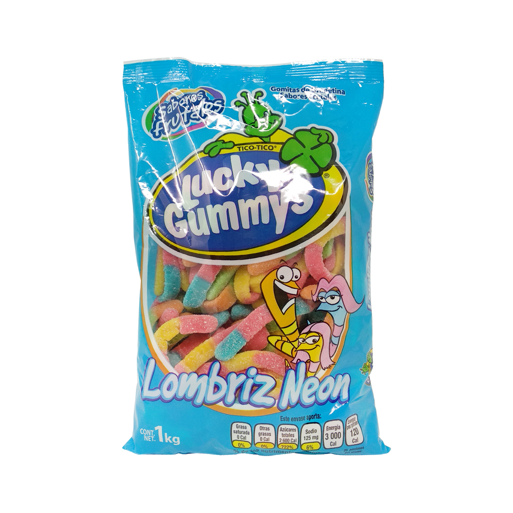 Lombriz Neón - Lucky Gummys - 1 kg