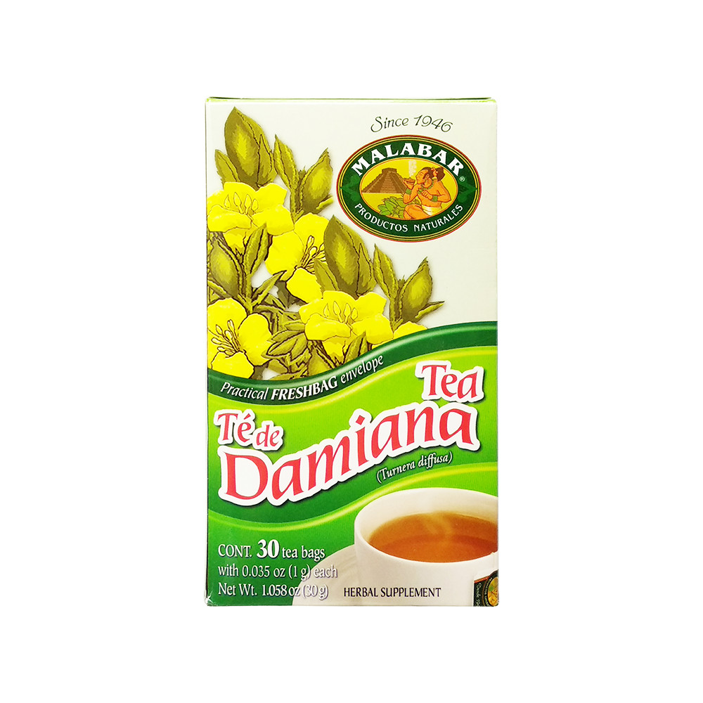 Té de Damiana - Malabar - 30 bolsitas