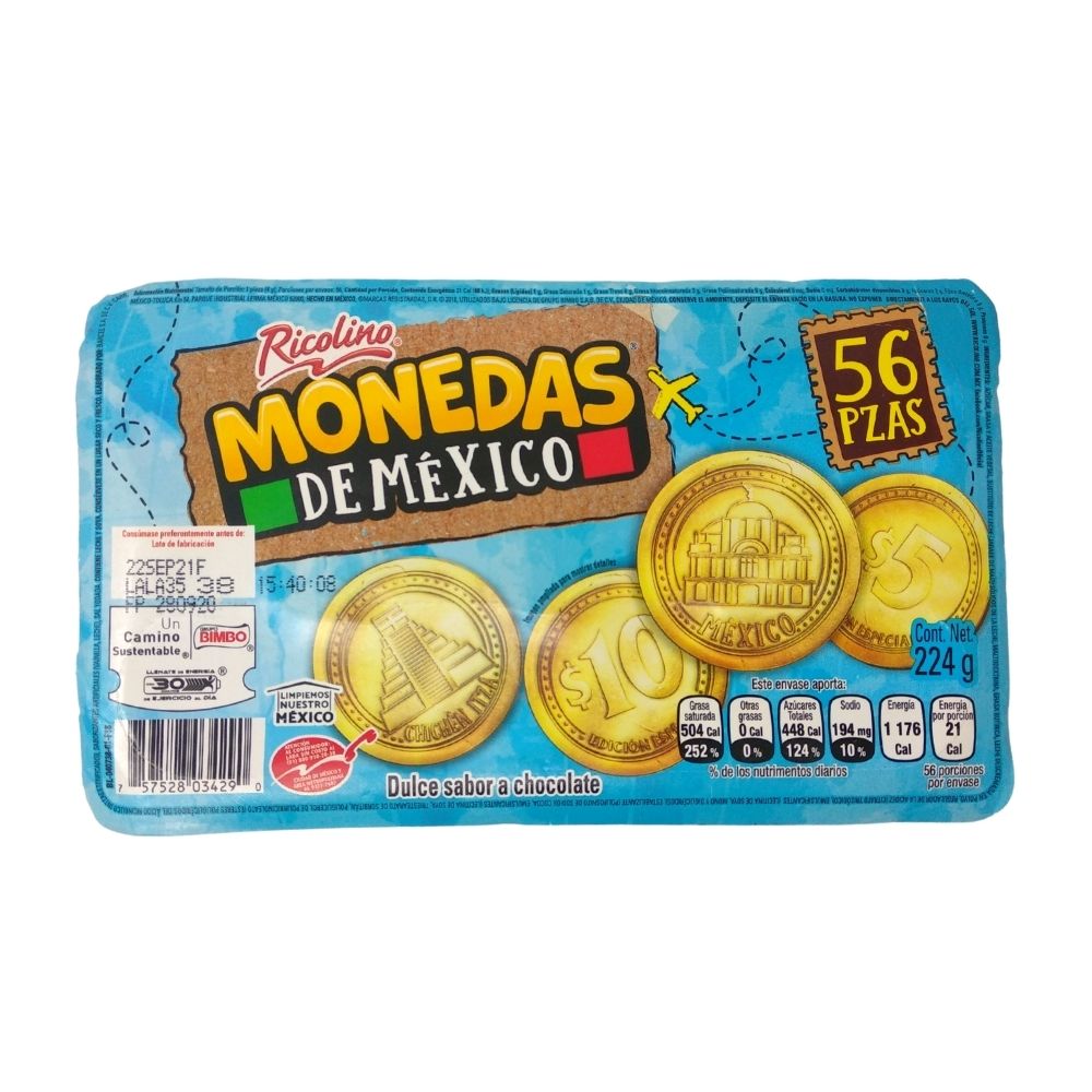 Monedas de México de Chocolate - Ricolino - 56 piezas – Comercial