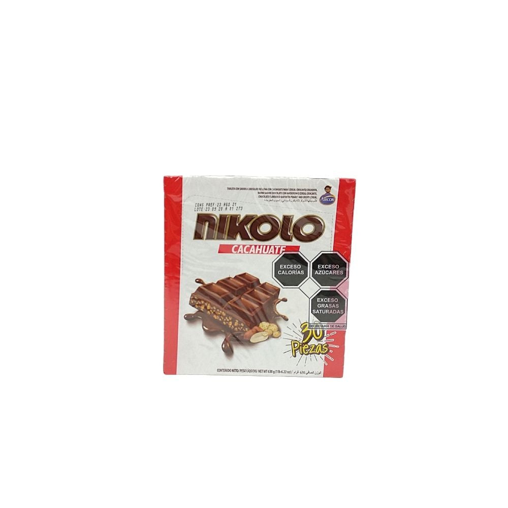Chocolate Nikolo con cacahuate - Arcor - 30 piezas