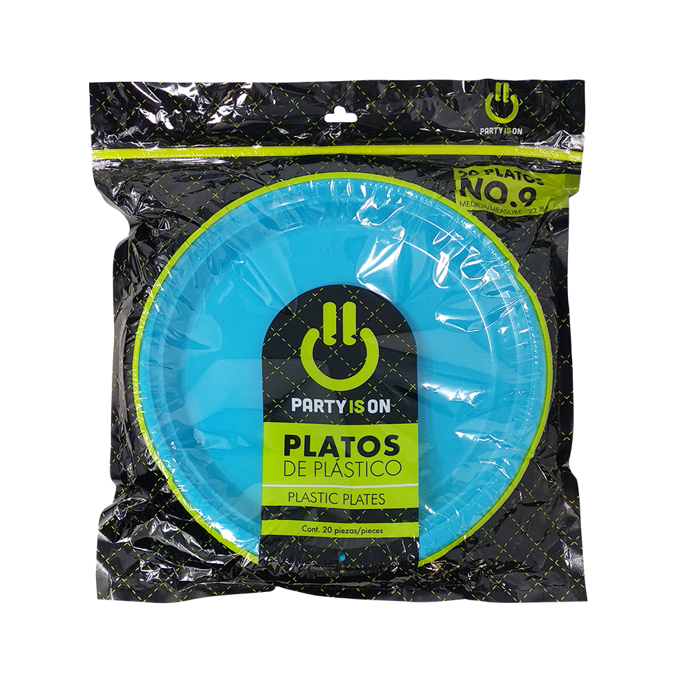 Platos de plástico #9 - Party Is On - 20 Pzas