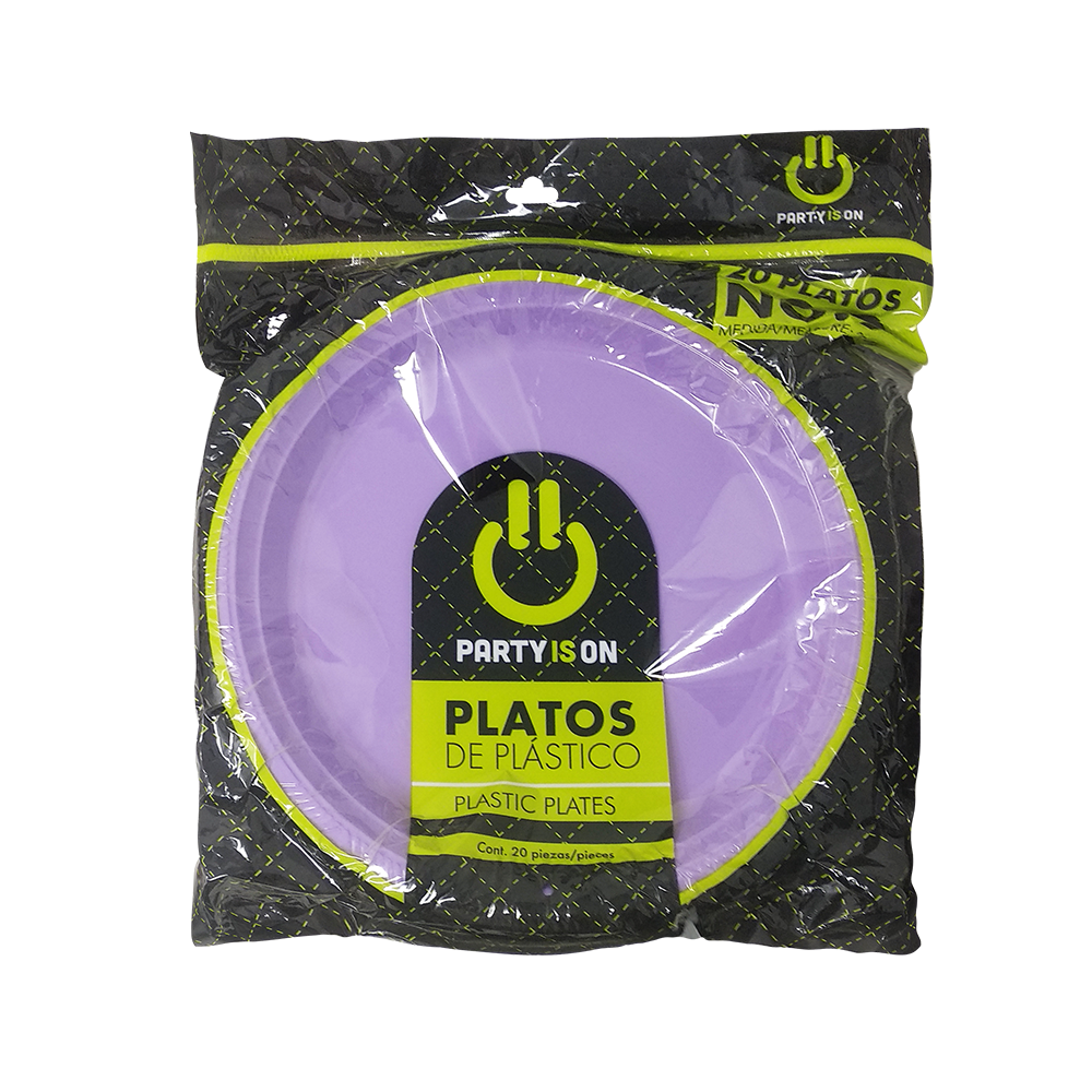Platos de plástico #9 - Party Is On - 20 Pzas