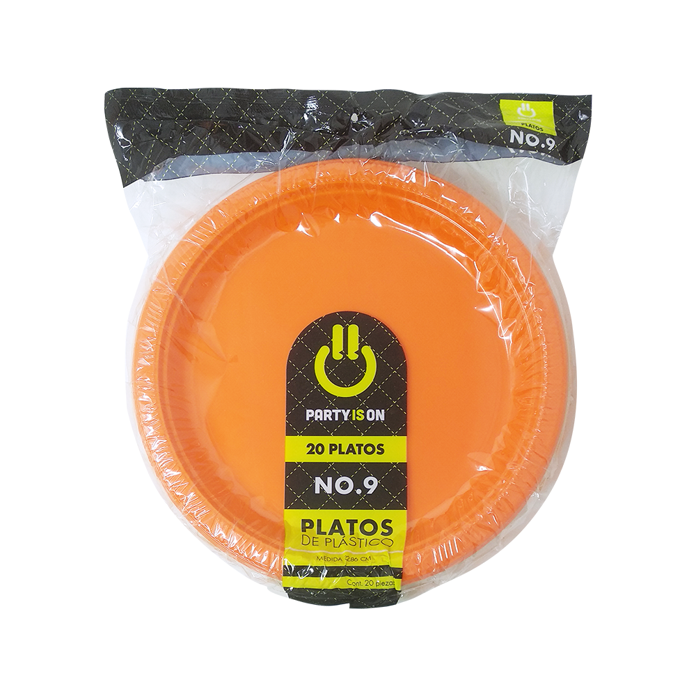 Platos de plástico #9 - Party Is On - 20 Pzas