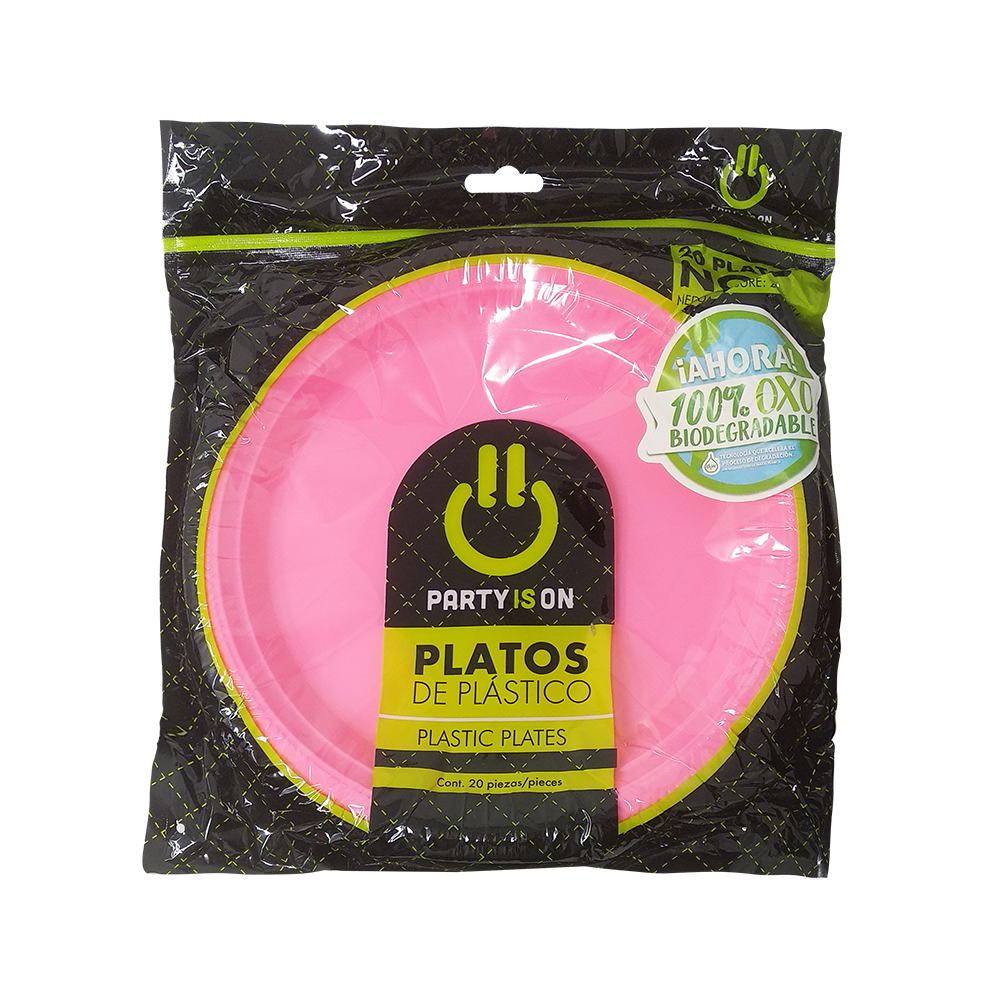 Platos de plástico #9 - Party Is On - 20 Pzas