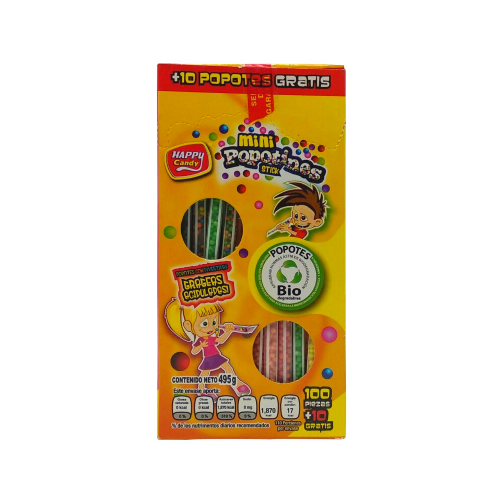 Mini popotines Sticks - Happy Candy - 110 Pzas