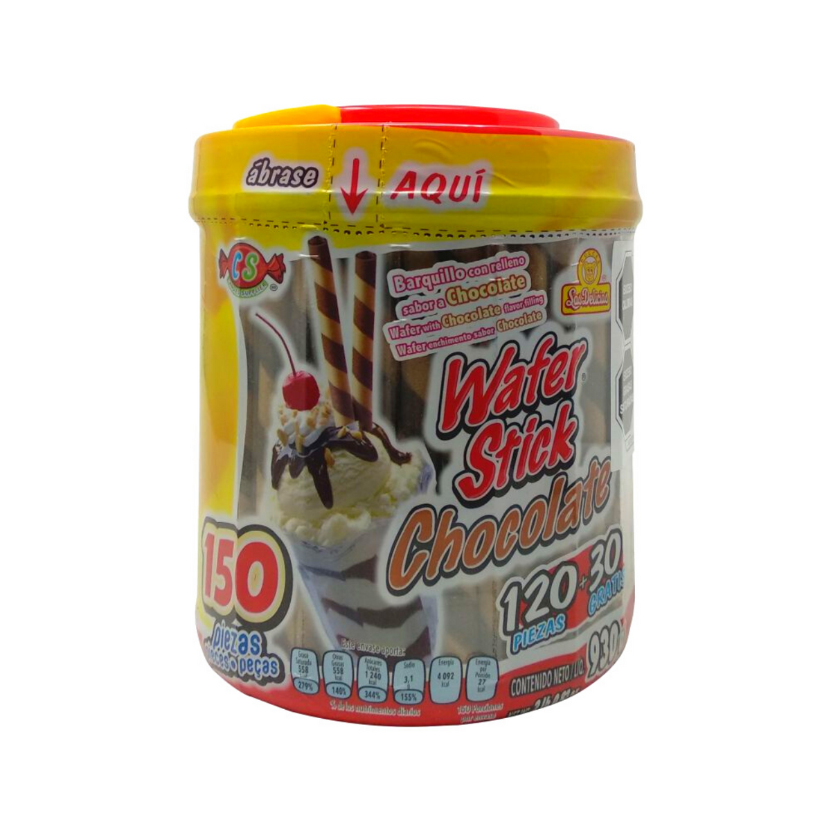 Wafer Stick Chocolate - Las Delicias - 150 piezas