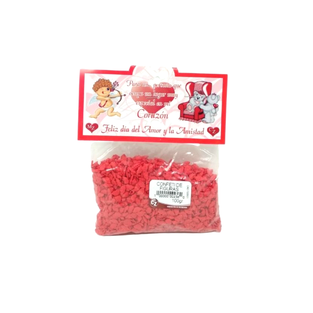 Confetti de figuras rojo - 100 g