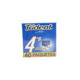 Trident 4'S Menta - 40 paquetes