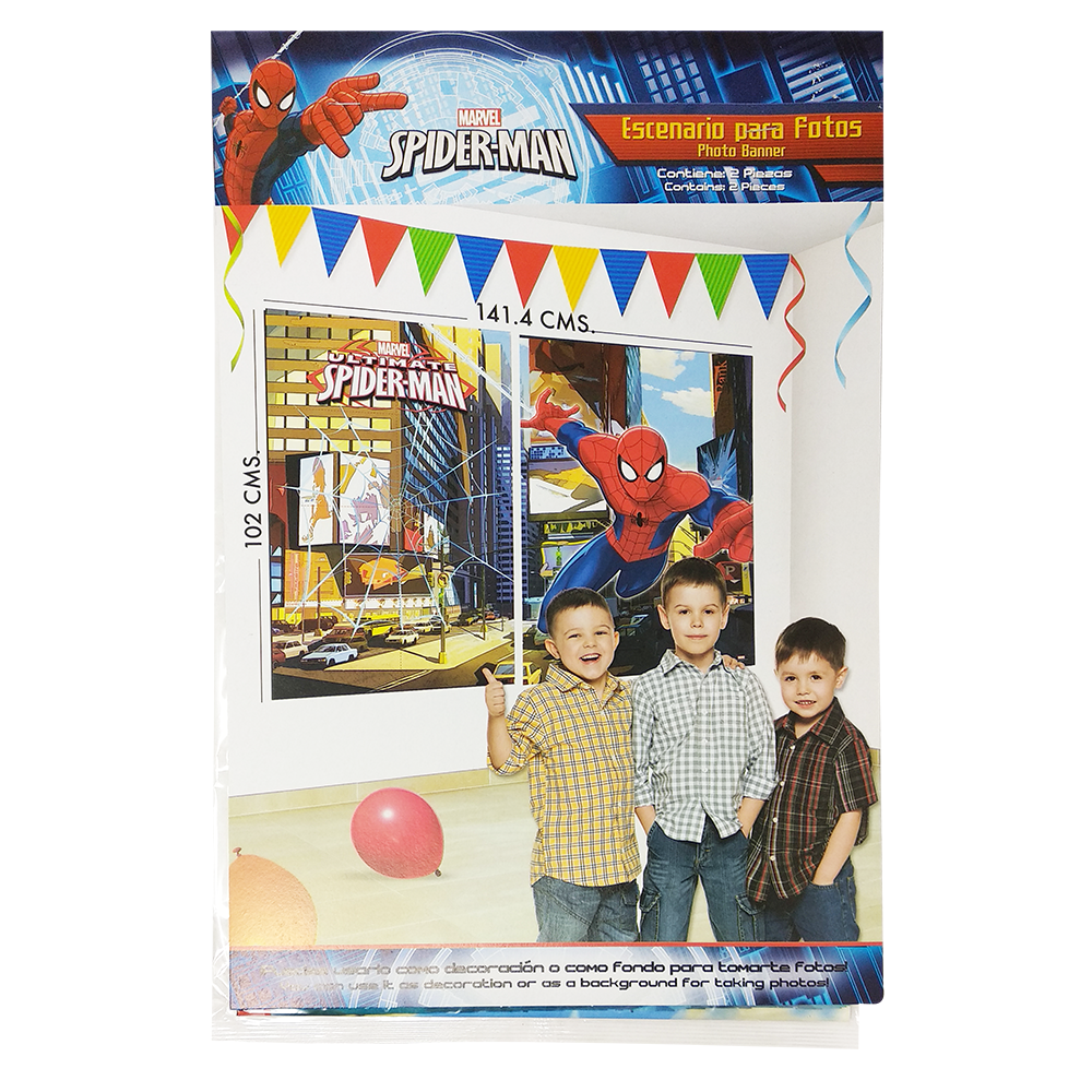 Spiderman Far From Home Escenario para Fotos 2 Pzas