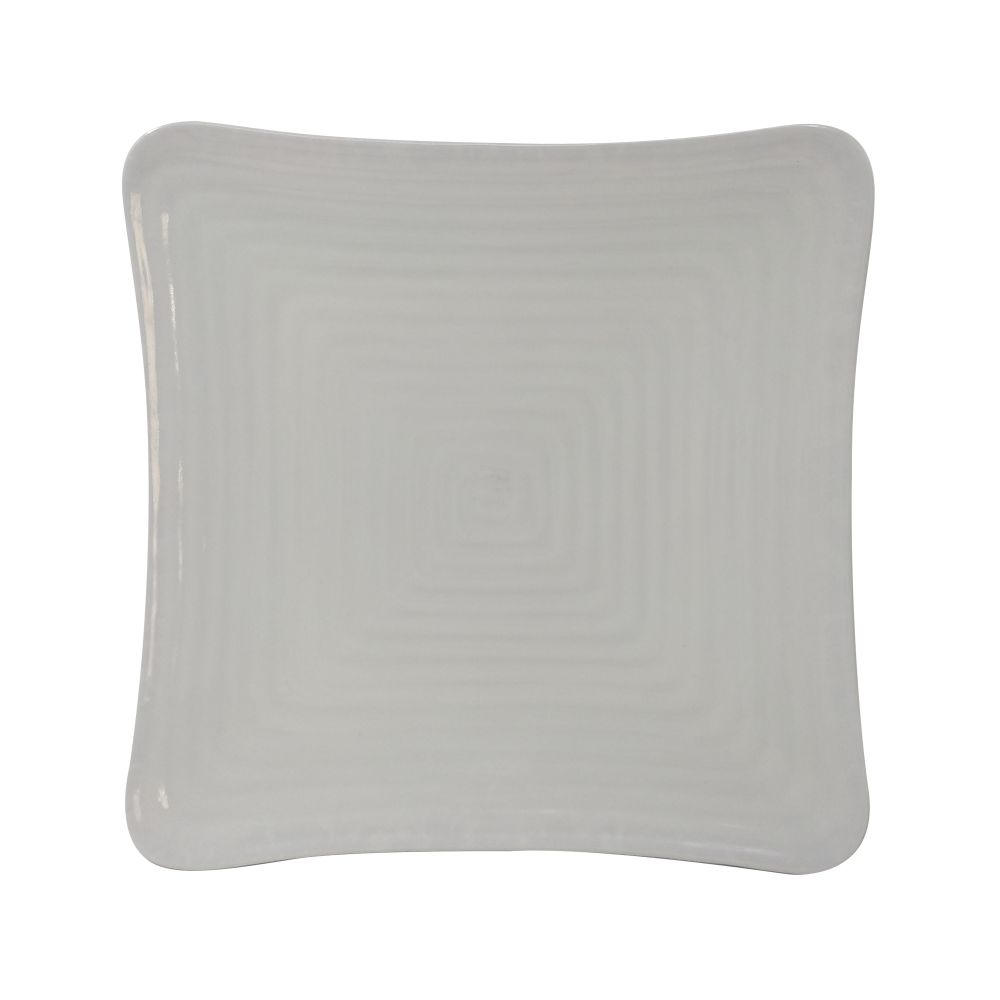 Plato square con relieve Távola de 23 cm