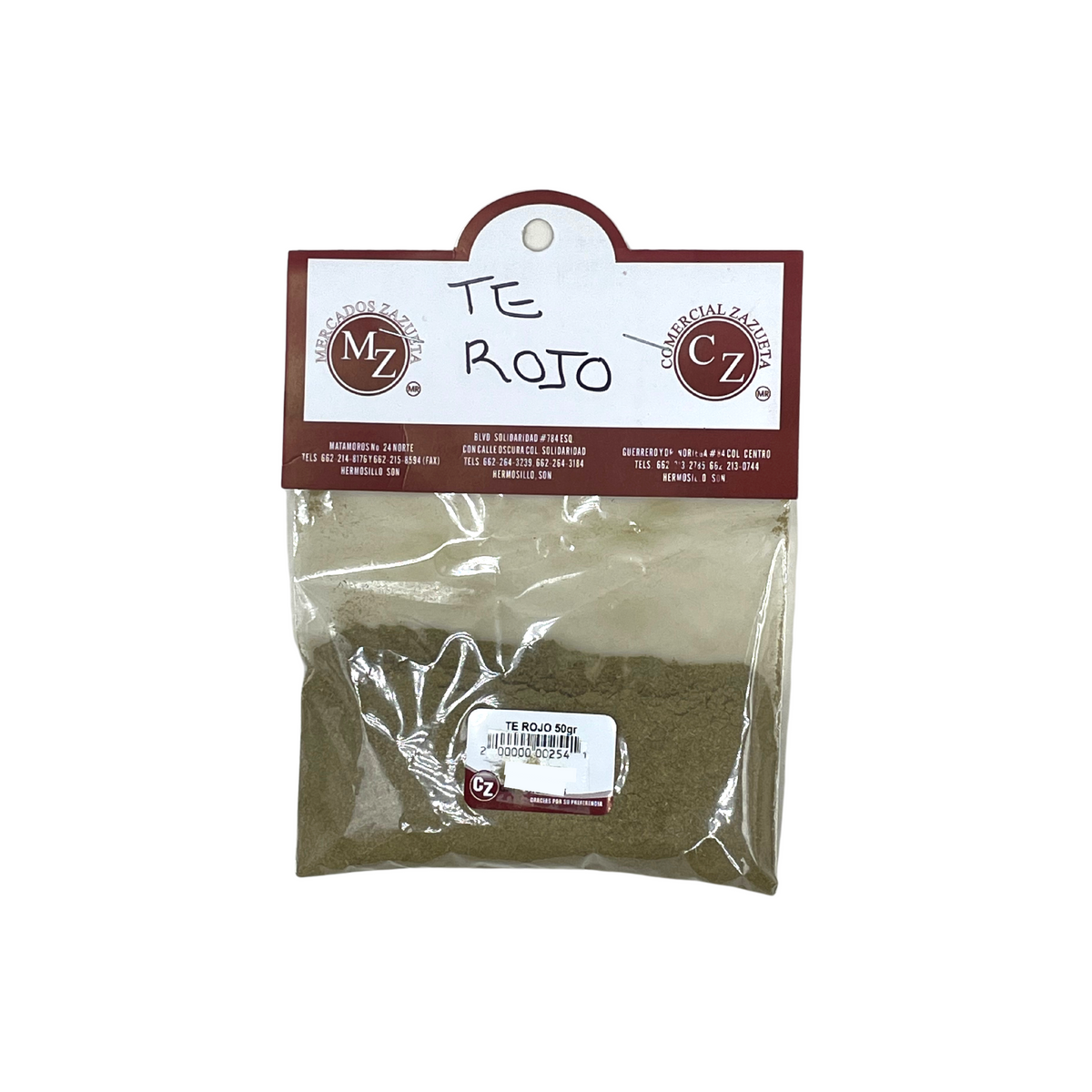 Té Rojo - Comercial Zazueta - 50 g