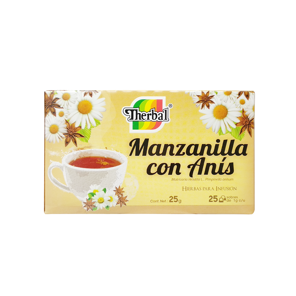 Manzanilla con Anís - Therbal - 25 sobres – Comercial Zazueta