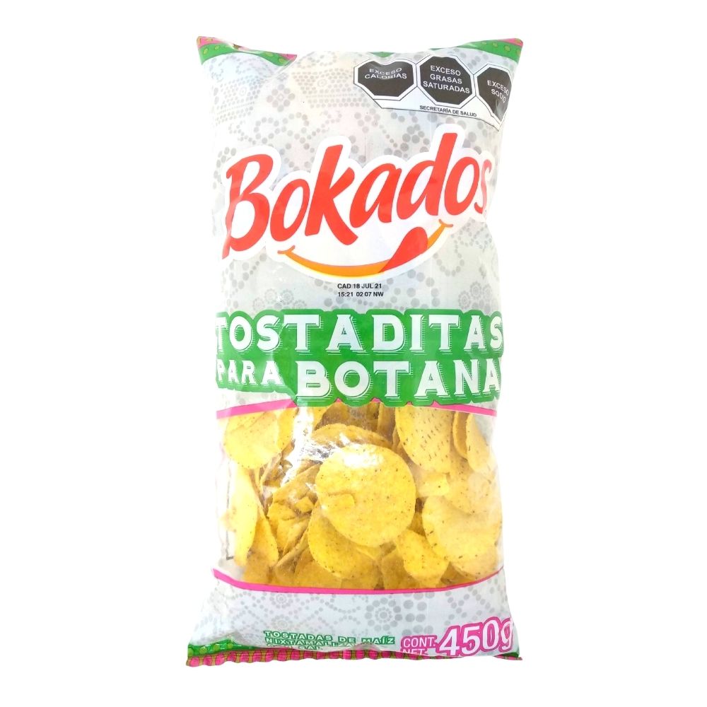Tostaditas para Botanas - Bokados - 450 g