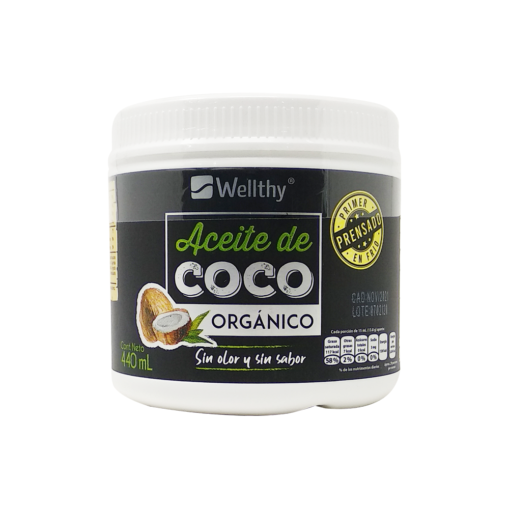Aceite de Coco Orgánico - Wellthy - 440 ml – Comercial Zazueta